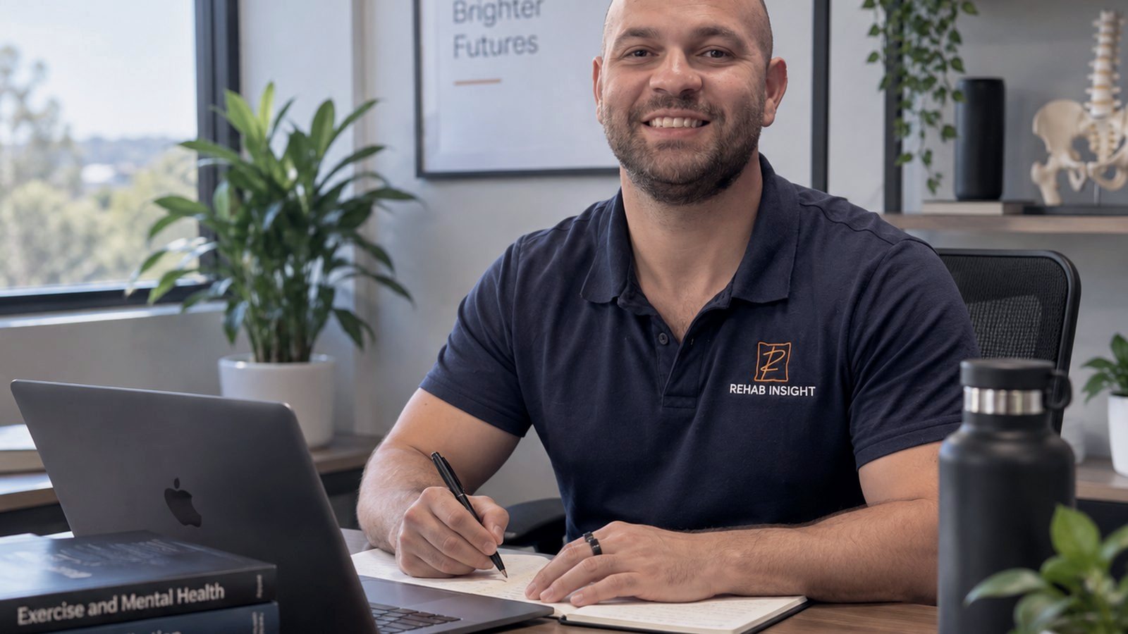 Exercise physiologist preparing a rehabilitation plan for submission to a CTP insurer